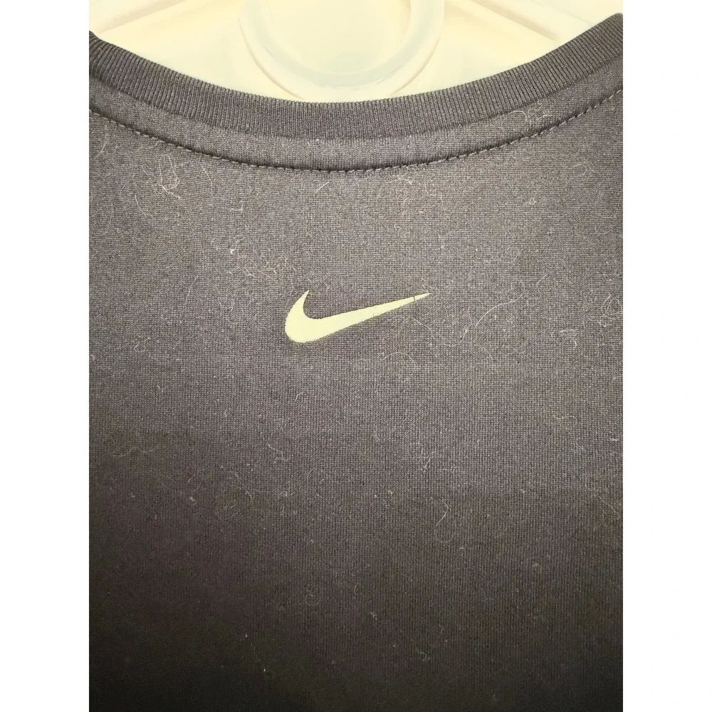Nike Dri-FIT Womens Black Graphic Tank Top Just Do It Swoosh Size Small